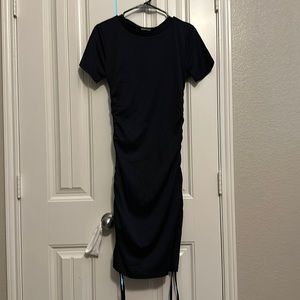 SHEIN polyester tight fitting XS black drawstring dress